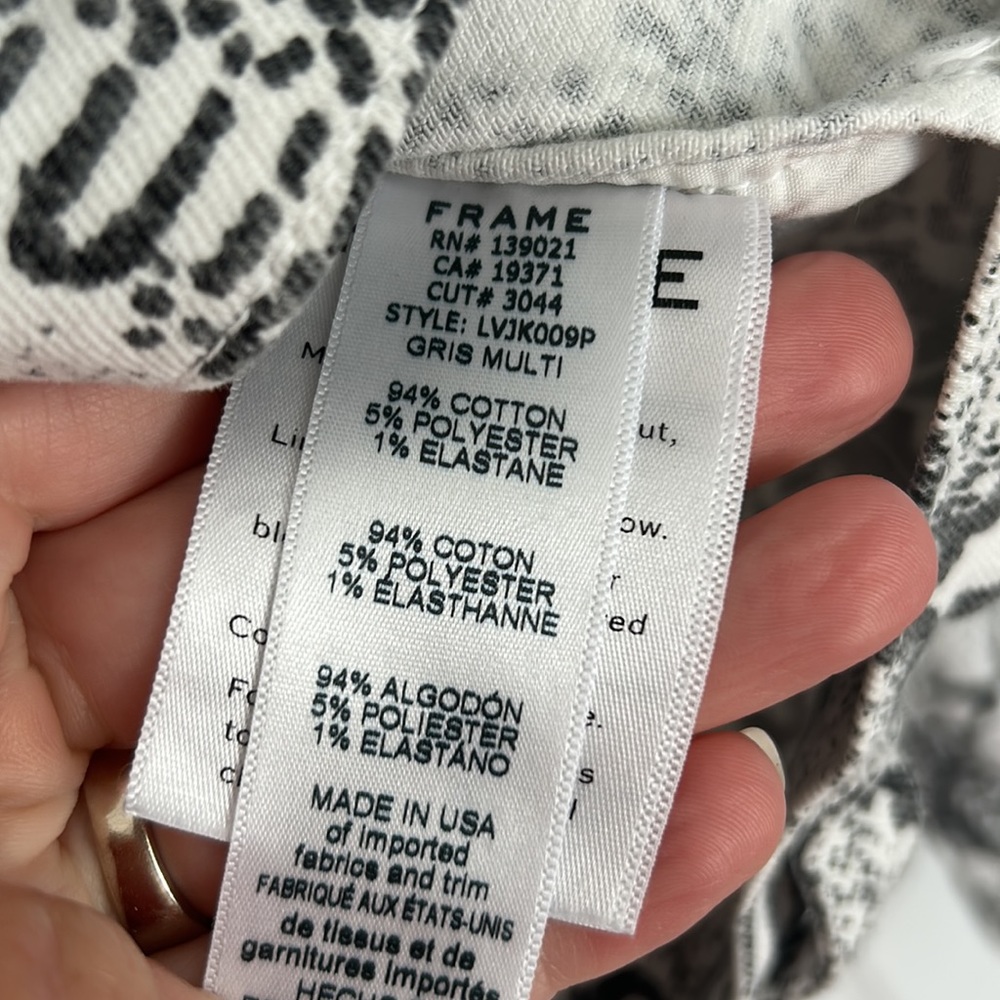 Frame Denim “gris multi” python jacket - Picture 8 of 9